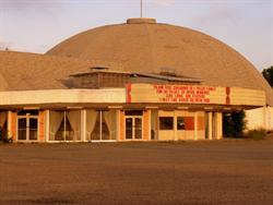 The entrance and south dome of the Cinedome 70 in Riverdale, Utah.